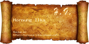 Hornung Ilka névjegykártya